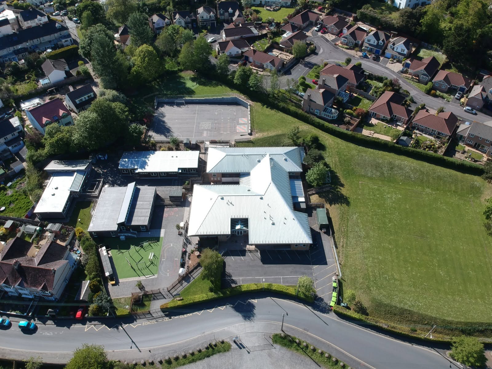 St Mary's School Aerial photo of school